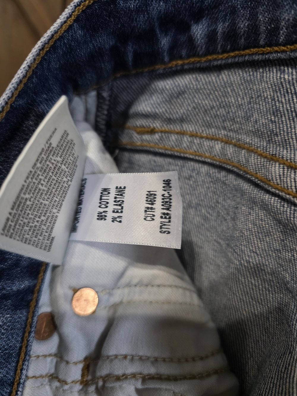 Agolde Women’s Skinny Jeans Medium Blue Wash - Picture 4 of 4